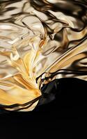 Flowing wave multilayer background, 3d rendering. photo