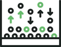 Atomic Layer Deposition Icon Image. vector