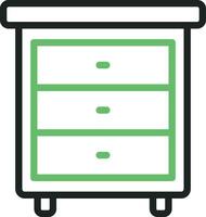 Bed Side Table Icon Image. vector