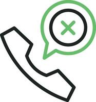 Call Rejected Icon Image. vector
