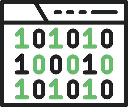 Binary Code Icon Image. vector