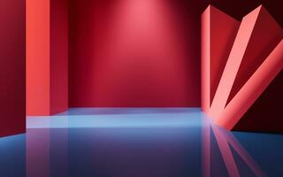 Abstract geometric interior structure, 3d rendering. photo