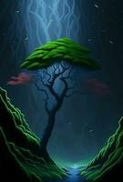 nature background. ai generated. photo