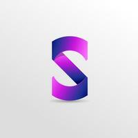 Modern simple s logo vector