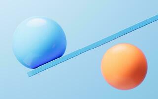 Soft ball and abstract geometric background, 3d rendering. photo