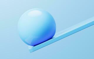 Soft ball and abstract geometric background, 3d rendering. photo