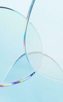 Transparent curve glass, 3d rendering. photo
