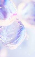 Transparent bubble with gradient colors, 3d rendering. photo