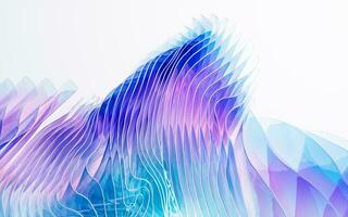 Gradient multilayer glass background, 3d rendering. photo