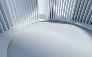 Empty ground with creative geometric structure background, 3d rendering. photo