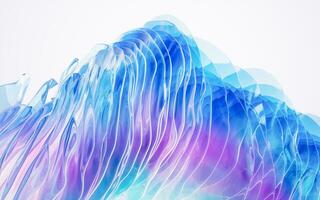 Gradient multilayer glass background, 3d rendering. photo