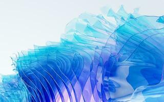 Gradient multilayer glass background, 3d rendering. photo