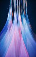 Flowing curves with glowing neon lines, 3d rendering. photo