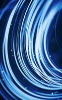 Flowing curves with glowing neon lines, 3d rendering. photo