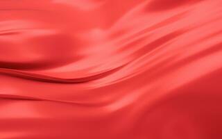 Flowing red cloth background, 3d rendering. photo