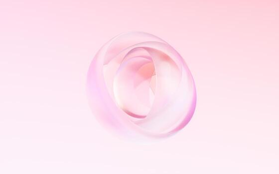 Gradient transparent geometry background, 3d rendering. photo