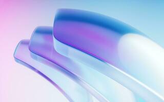 Gradient transparent geometry background, 3d rendering. photo