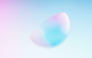 Gradient transparent geometry background, 3d rendering. photo