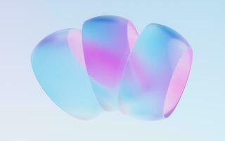 Gradient transparent geometry background, 3d rendering. photo