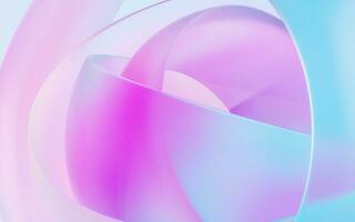 Gradient transparent geometry background, 3d rendering. photo