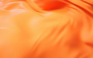 Flowing orange cloth background, 3d rendering. photo