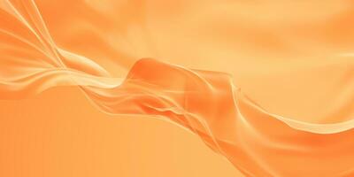 Flowing orange cloth background, 3d rendering. photo