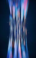 Flowing curves with glowing neon lines, 3d rendering. photo