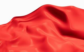 Flowing red cloth background, 3d rendering. photo