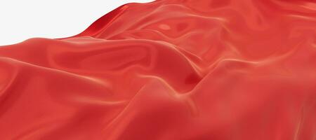 Flowing red wave cloth, 3d rendering. photo