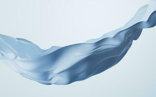 Flowing blue cloth background, 3d rendering. photo