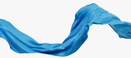 Flowing blue wave cloth, 3d rendering. photo