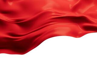 Flowing red cloth background, 3d rendering. photo