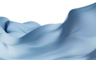 Flowing blue cloth background, 3d rendering. photo