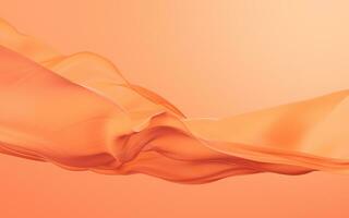 fluido naranja paño fondo, 3d representación. foto