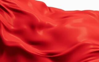 Flowing red cloth background, 3d rendering. photo