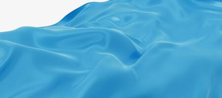 Flowing blue wave cloth, 3d rendering. photo