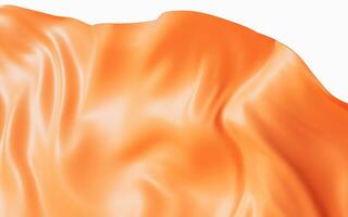 Flowing orange cloth background, 3d rendering. photo