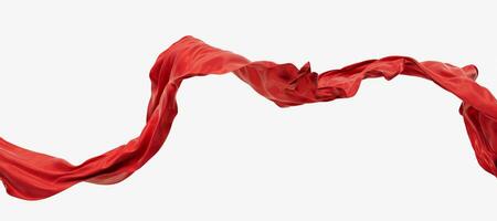 Flowing red wave cloth, 3d rendering. photo