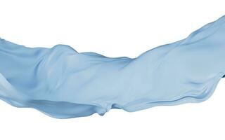 Flowing blue cloth background, 3d rendering. photo