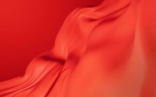 Flowing red cloth background, 3d rendering. photo