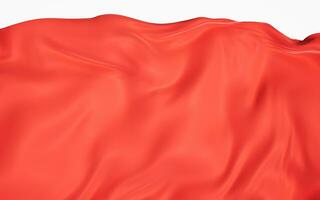 Flowing red cloth background, 3d rendering. photo