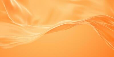 Flowing orange cloth background, 3d rendering. photo