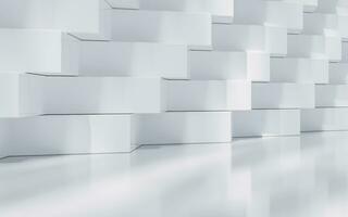 Abstract cube structure, 3d rendering. photo
