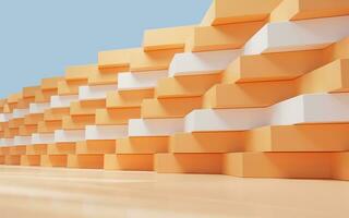 Abstract cube structure, 3d rendering. photo