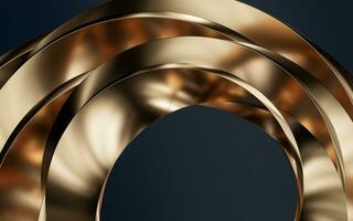 Metallic curve geometry background, 3d rendering. photo