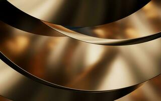 Metallic curve geometry background, 3d rendering. photo