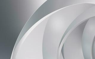 White geometric curve background, 3d rendering. photo