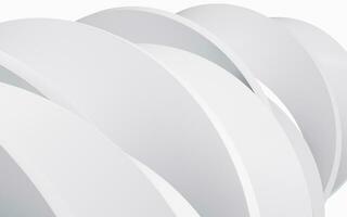 White geometric curve background, 3d rendering. photo