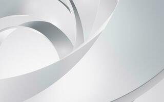 White geometric curve background, 3d rendering. photo