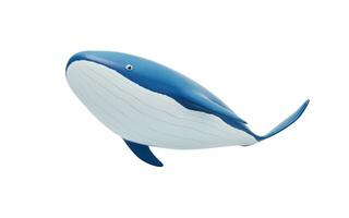 Whale with cartoon style, 3d rendering. photo